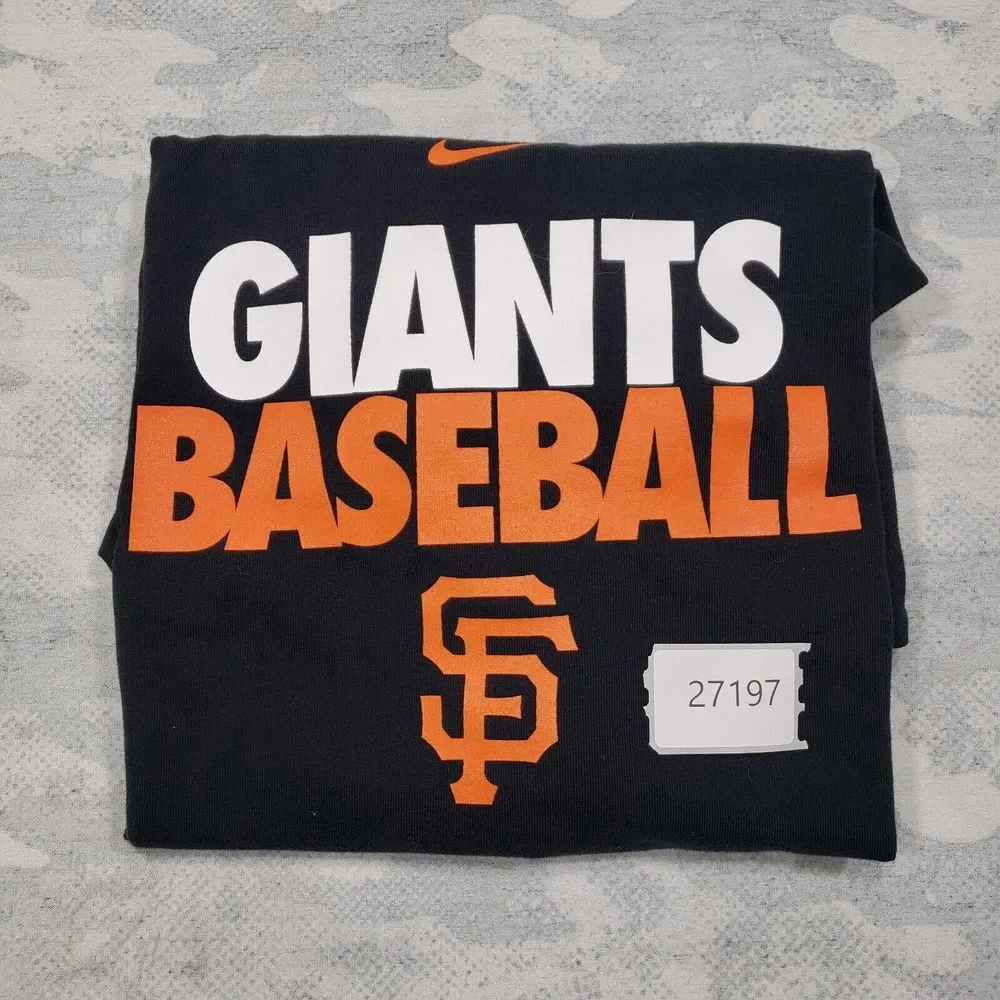 San Francisco Giants Top Womens Large Black Short Sleeve Nike Dri-fit MLB - Picture 12 of 12